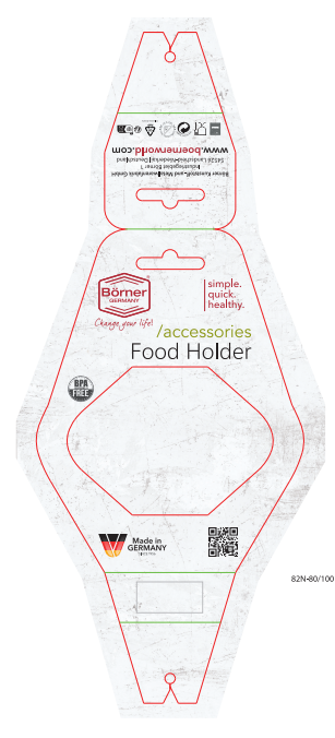 Farbkarton Fruchthalter